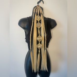 Rave Ponytail Addition - Lightweight - EDM - Music Festival Hair - Blonde